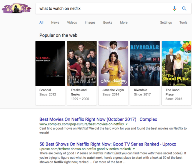 Netflix Google Search