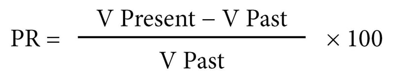 Growth rate percentage formula